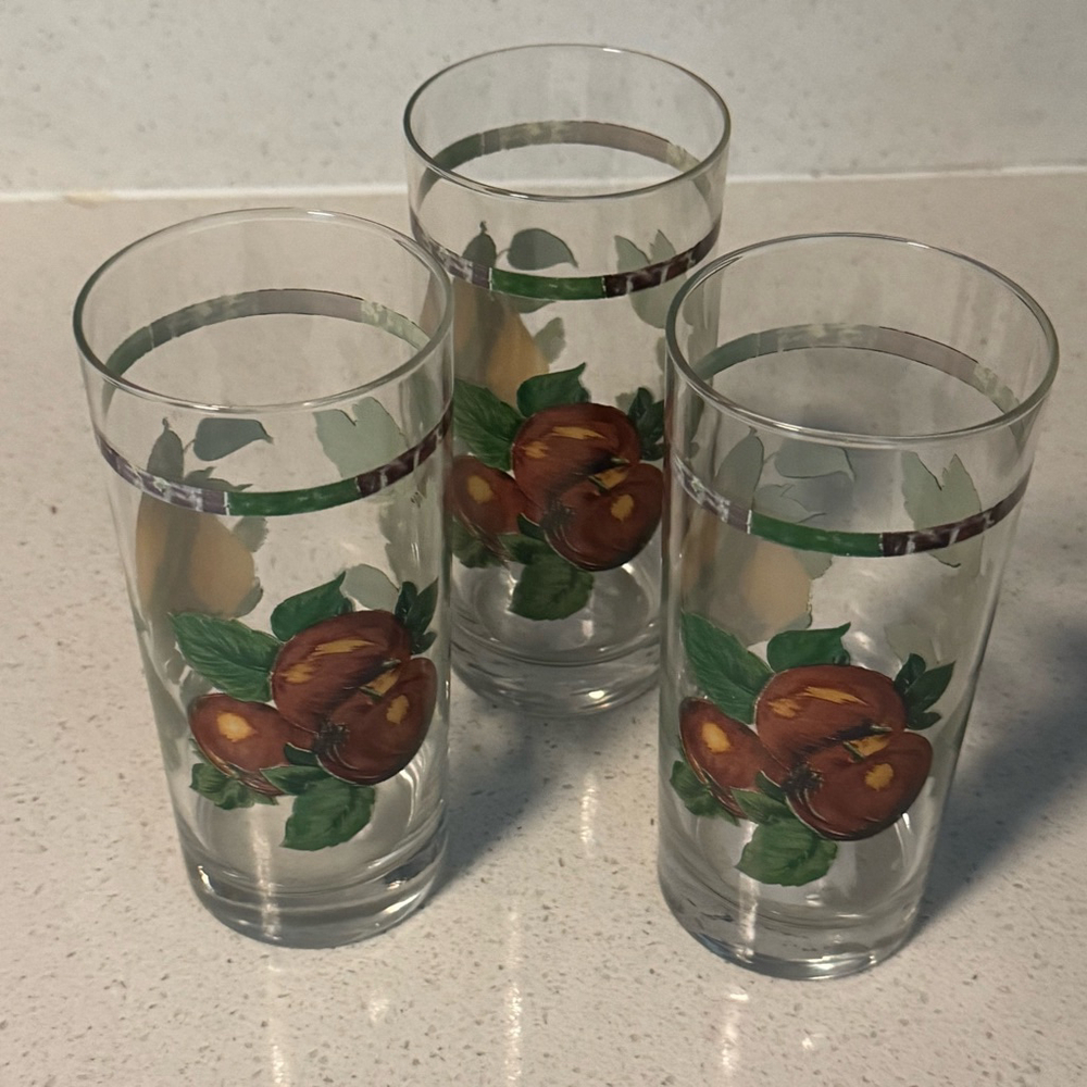 Vintage Sakura Sonoma Highball 6” Drinking Excell Fruit Glasses 12 Oz. - Picture 2 of 4